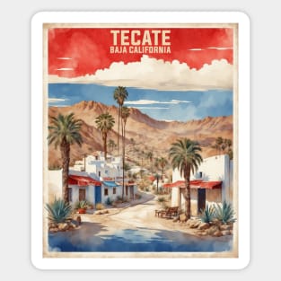 Tecate Baja California Mexico Vintage Tourism Travel Magnet